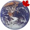 Earth and Canada leaf