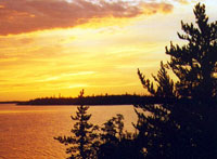 lake in sunset