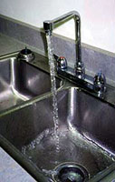 Water in sink