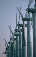 Line of wind generators