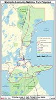 Manitoba Lowlands Proposal Priority Map 2002